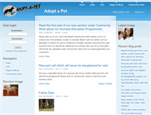 Tablet Screenshot of adopt-a-pet.org.za